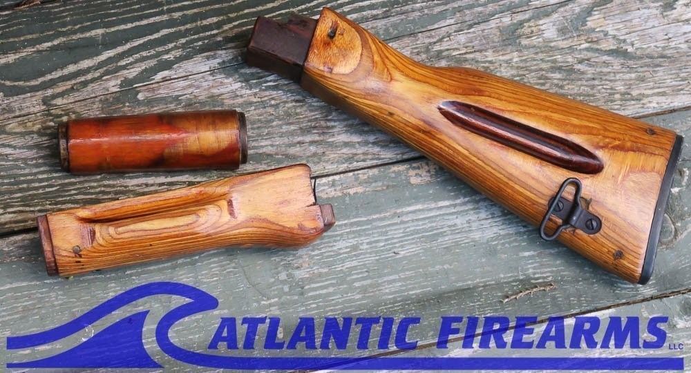 RUSSIAN SURPLUS BLOND WOOD LAMINATE AK74 STOCK SET