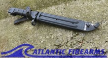 Russian AK-74 Bayonet & Scabbard-Izhevsk-True Black-NRA Very Good