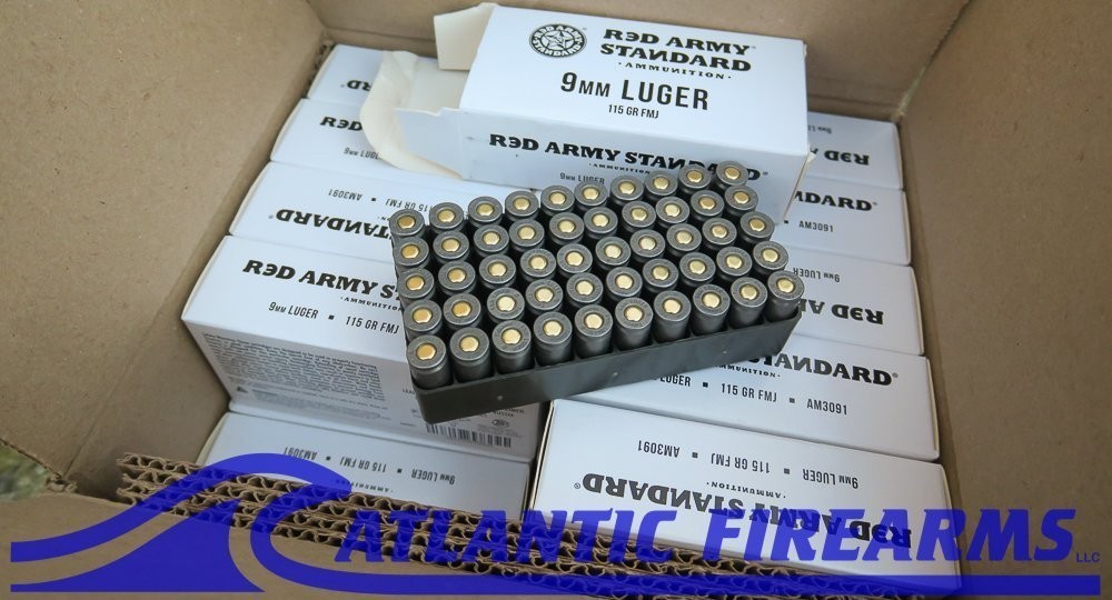 Red Army Standard 9mm Ammunition 1000 Round Case
