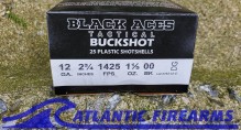 Black Aces Tactical 12ga Buckshot- Law Enforcement Grade 250 Round Case
