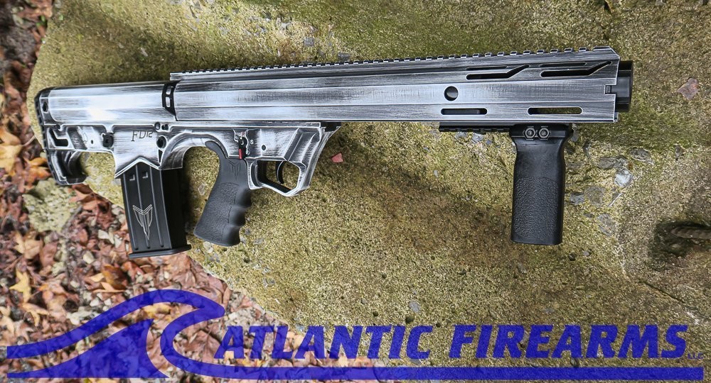 Black Aces Tactical Bullpup Pump Shotgun- White- Left Hand- BATBPPDWLH