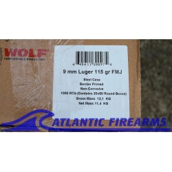 Wolf Performance 9MM Ammunition 1000 Round Case