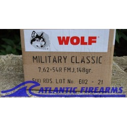 Wolf 7.62x54 Military Classic  Ammunition- 500 Round Case