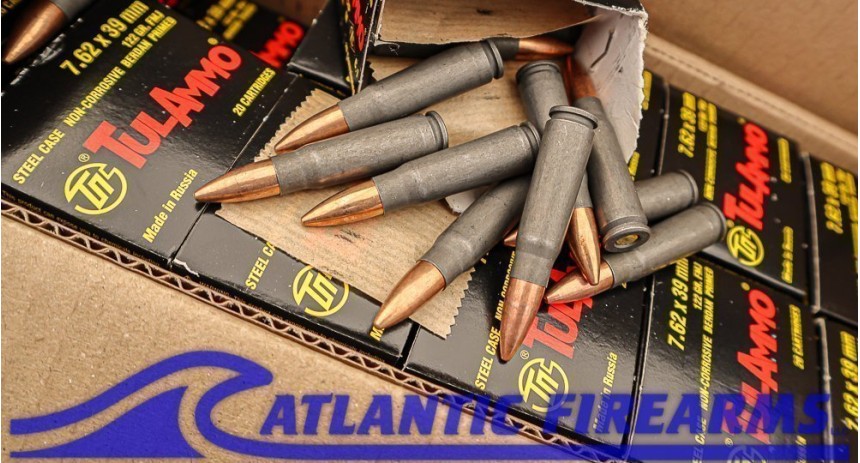 TulAmmo 7.62x39  Ammo FMJ 1000 Round Case