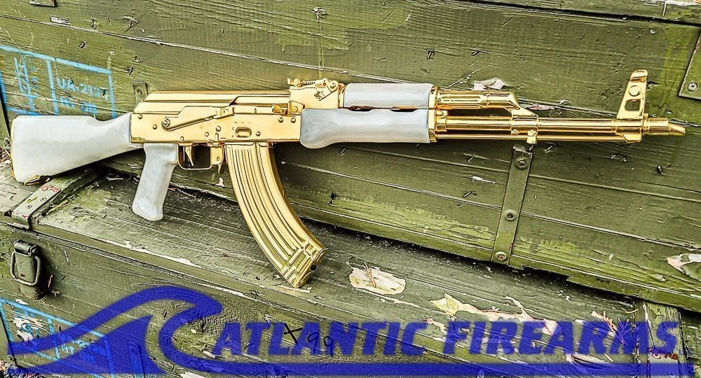 WBP Gold AK47 Rifle W/ Parade Stock Set