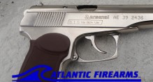 Bulgarian Makarov 9x18 Pistol- Chrome- Brown Grip