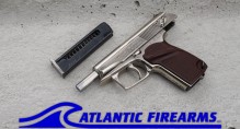 Bulgarian Makarov 9x18 Pistol- Chrome- Brown Grip