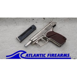 Bulgarian Makarov 9x18 Pistol- Chrome- Brown Grip