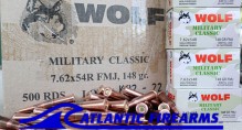 Wolf 7.62x54R Ammo- 500 Rounds
