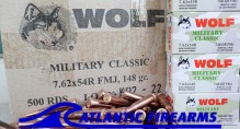 Wolf 7.62x54R Ammo- 500 Rounds