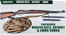 Portuguese  1904/39 Mauser Rifle, Bayonet & Ammo Combo