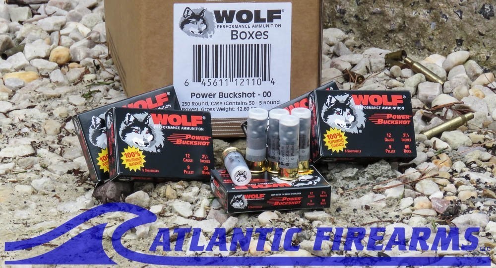 Wolf Shotgun Ammo 00 Buckshot 250 Round Case