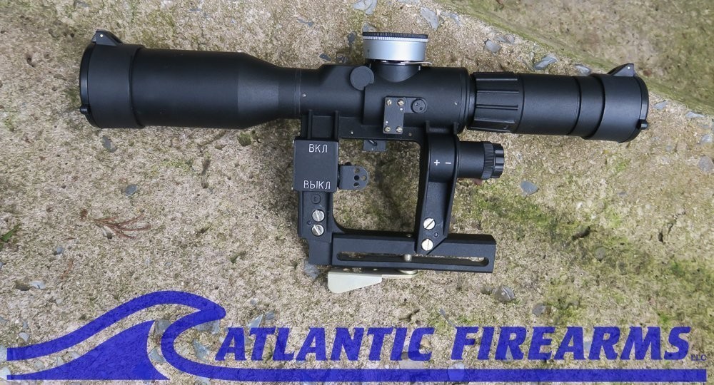 POSP 6x42 D PRO Rifle Scope w/ Independent Focus, Adjustable Illuminated Reticle and US Mil-Dot Rangefinder, AK Version