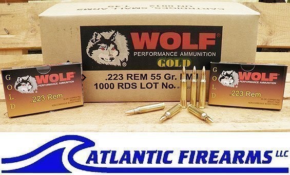 WOLF GOLD .223 55grn FMJ 1000 Round Case