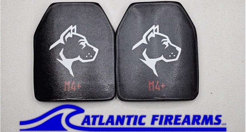 Guard Dog M4+Pro Level IV+ Ceramic Body Armor Plates 10"x12"- Pair