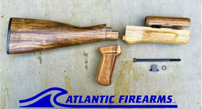 AK47 Stock Set Exotic Black Limba