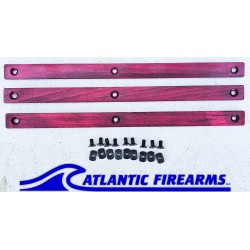 MLOK  Wood Grip Stop 6 Slot- Red