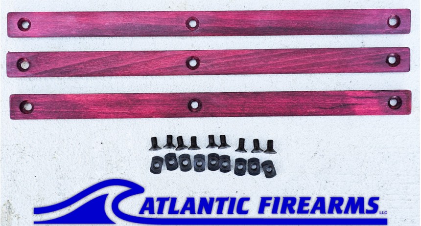 MLOK  Wood Grip Stop 6 Slot- Red
