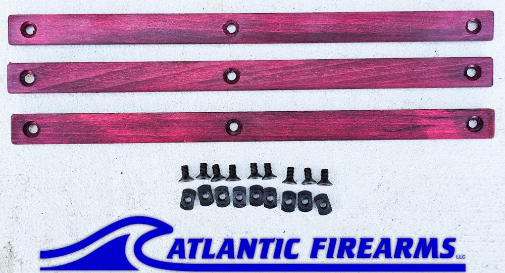 MLOK  Wood Grip Stop 6 Slot- Red