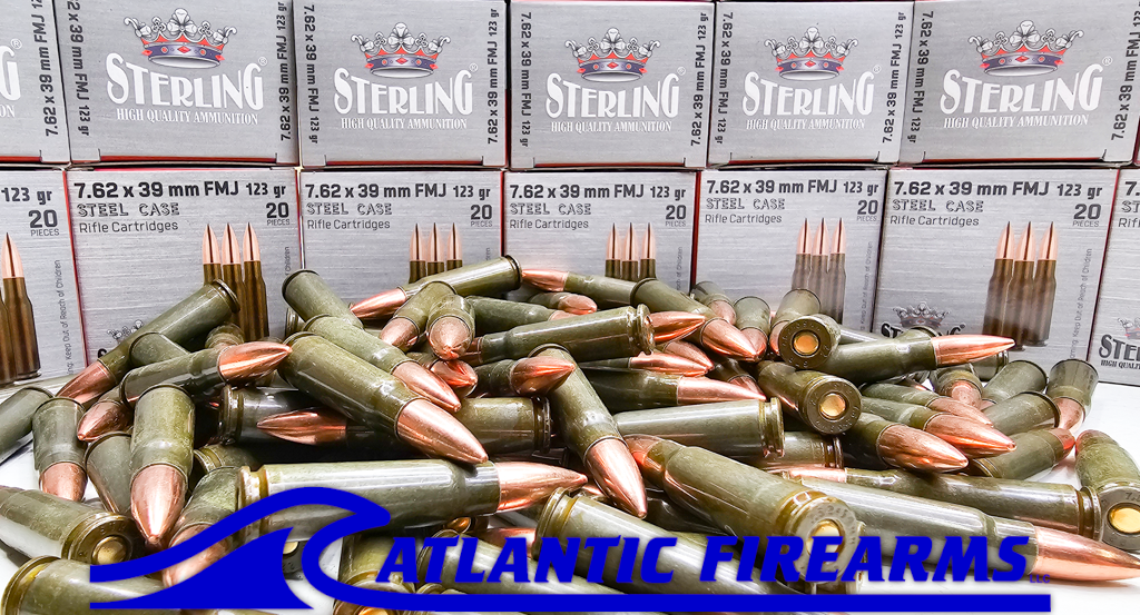 Sterling 7.62x39mm 123 Gr Steel 500 Rounds