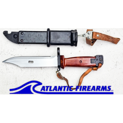 POLISH 6H4 (AKM TYPE II) BAYONET W/ SCABBARD, MATCHING- Good