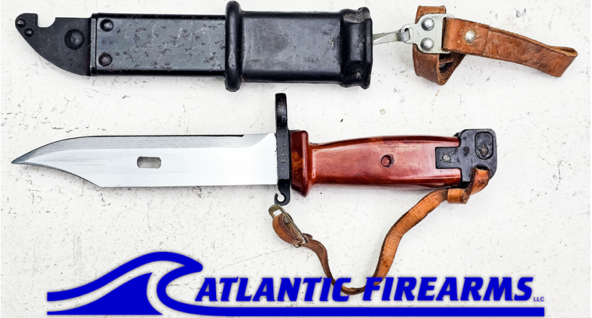 POLISH 6H4 (AKM TYPE II) BAYONET W/ SCABBARD, MATCHING- Good