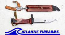 RUSSIAN TULA 6X4 (AKM TYPE 2) BAYONET W/ SCABBARD, STAR ON CROSSGUARD- Good