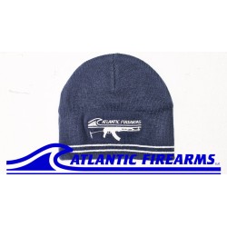 Atlantic Firearms Wave Logo Beanie Hat - True Navy/ White