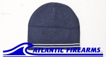 Atlantic Firearms Wave Logo Beanie Hat - True Navy/ White