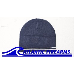 Atlantic Firearms Wave Logo Beanie Hat - True Navy/ White