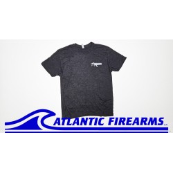 Atlantic Firearms Wave Logo T-Shirt - Charcoal Heather Black