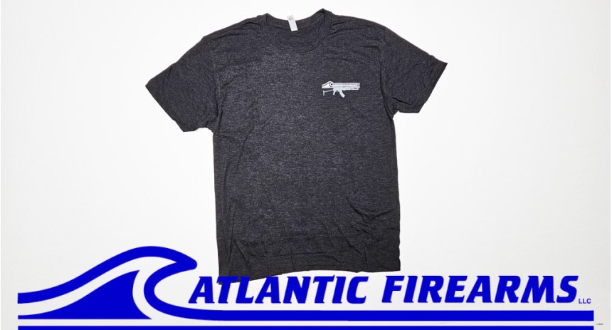Atlantic Firearms Wave Logo T-Shirt - Charcoal Heather Black