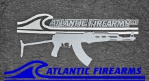 Atlantic Firearms Wave Logo T-Shirt - Charcoal Heather Black