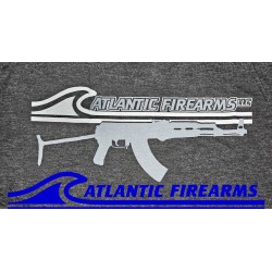 Atlantic Firearms Wave Logo T-Shirt - Charcoal Heather Black