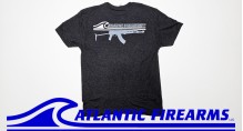 Atlantic Firearms Wave Logo T-Shirt - Charcoal Heather Black