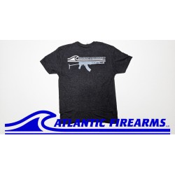 Atlantic Firearms Wave Logo T-Shirt - Charcoal Heather Black