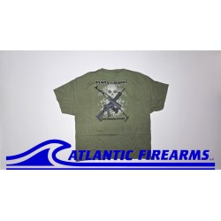 Atlantic Firearms Skulls T-Shirt - Military Green