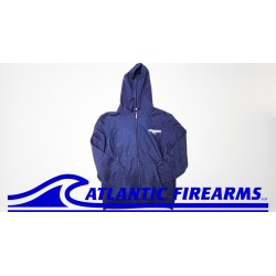 Atlantic Firearms Wave Logo Full-Zip Hooded Sweatshirt - True Navy