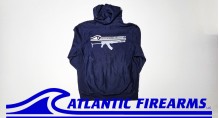 Atlantic Firearms Wave Logo Full-Zip Hooded Sweatshirt - True Navy