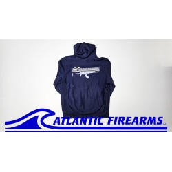Atlantic Firearms Wave Logo Full-Zip Hooded Sweatshirt - True Navy