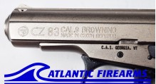 Czech CZ 83 Pistol Nickel Finish - VG- Auction