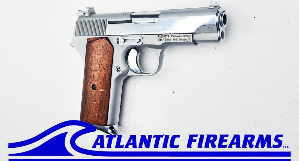 PUSH レッド シルバー Zastava M88A 9mm Silver/Chrome-Wood Grip Sale - AtlanticFirearms.com