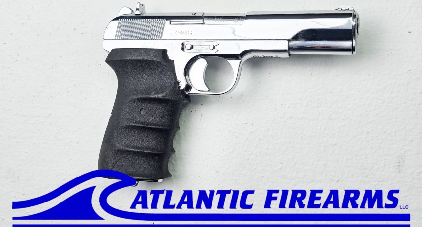Zastava M57 Polished W/Crest & Black Rubber Grip