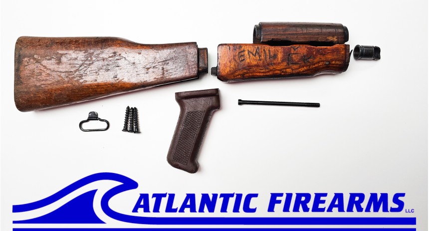 Bulgarian AK-47 Milled Trench Art Wood Stock Set - Auction