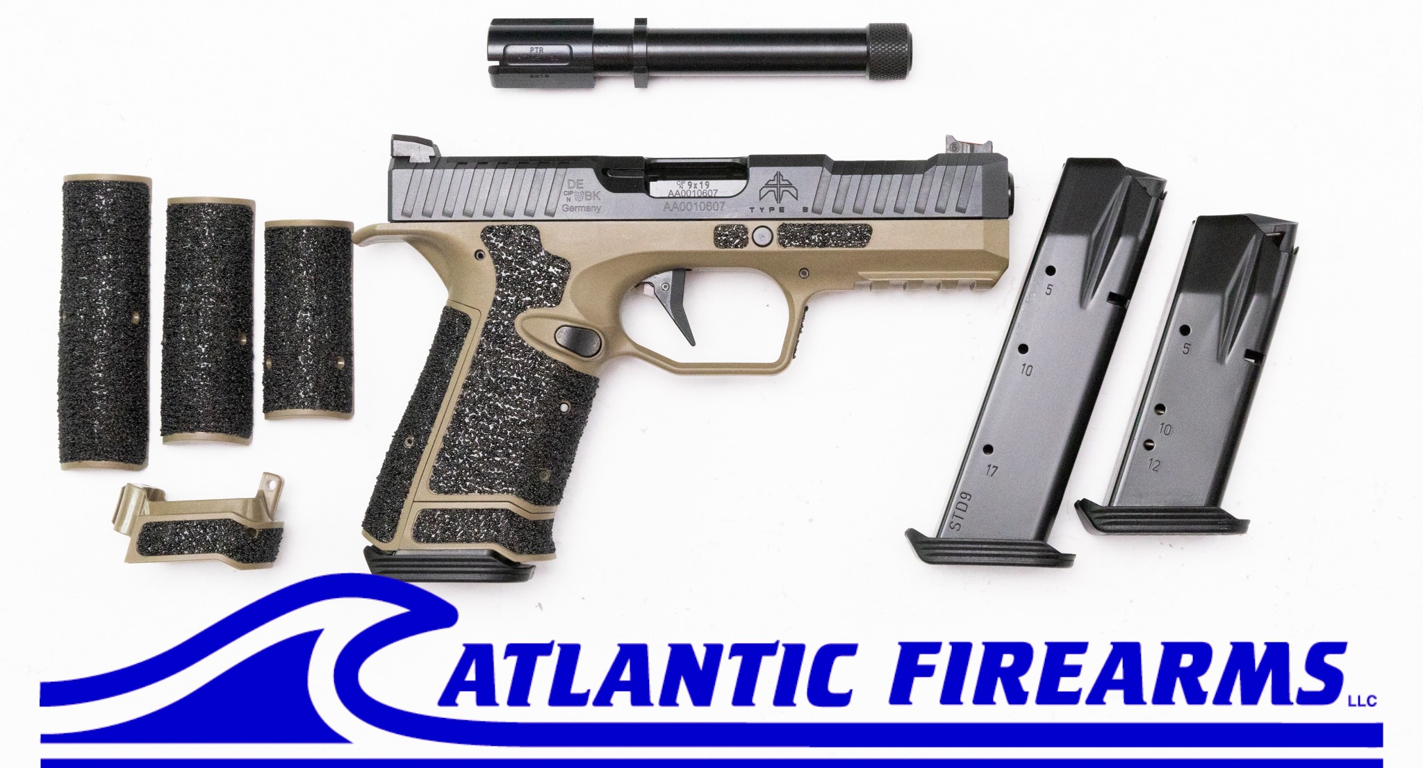 Archon Type B Gen2 9mm Threaded Barrel Pistol-RMR- FDE