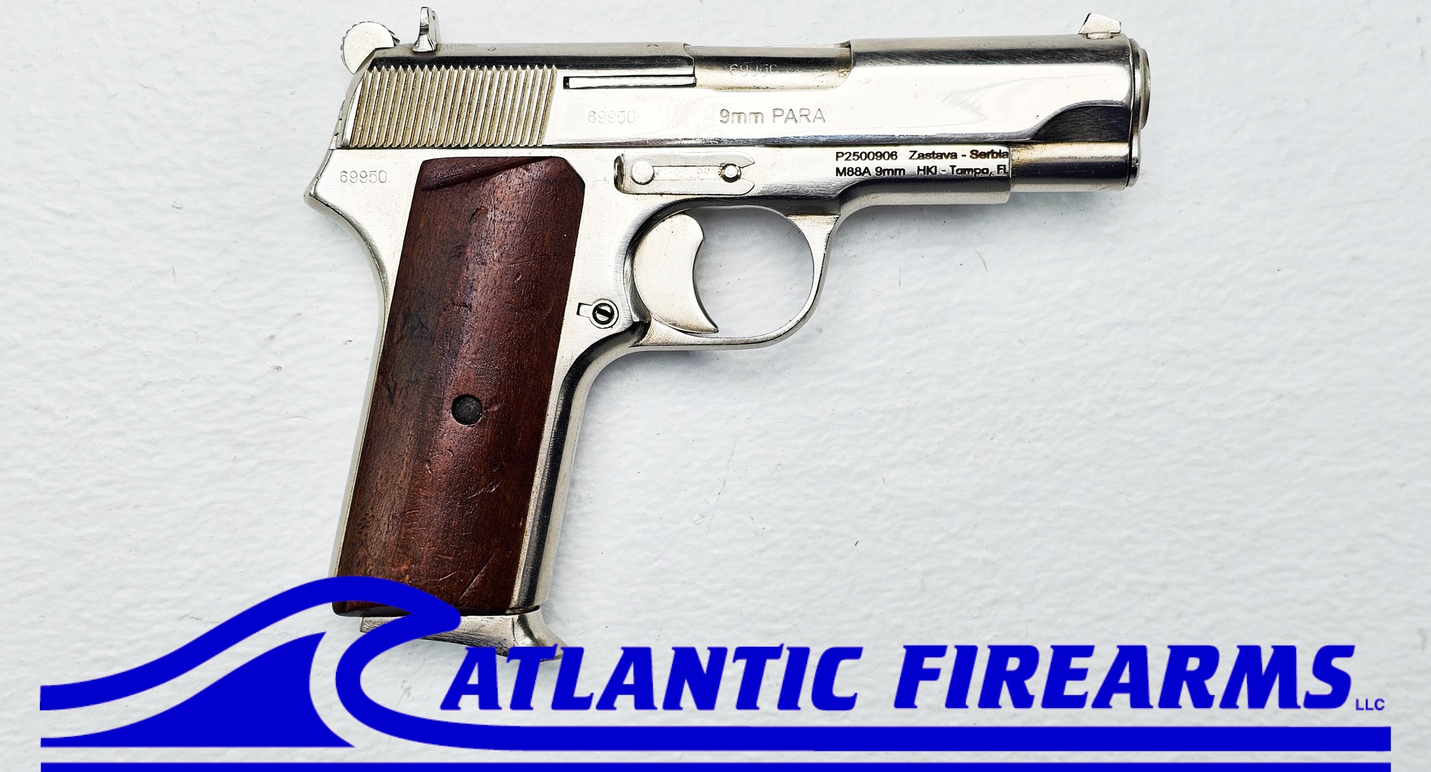 Zastava M88 9mm Nickel-Wood Grips