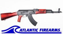 Milled AK47 Rifle 7.62x39 - Red Wood w/Rail - WBP USA