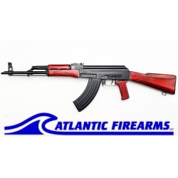 Milled AK47 Rifle 7.62x39 - Red Wood w/Rail - WBP USA