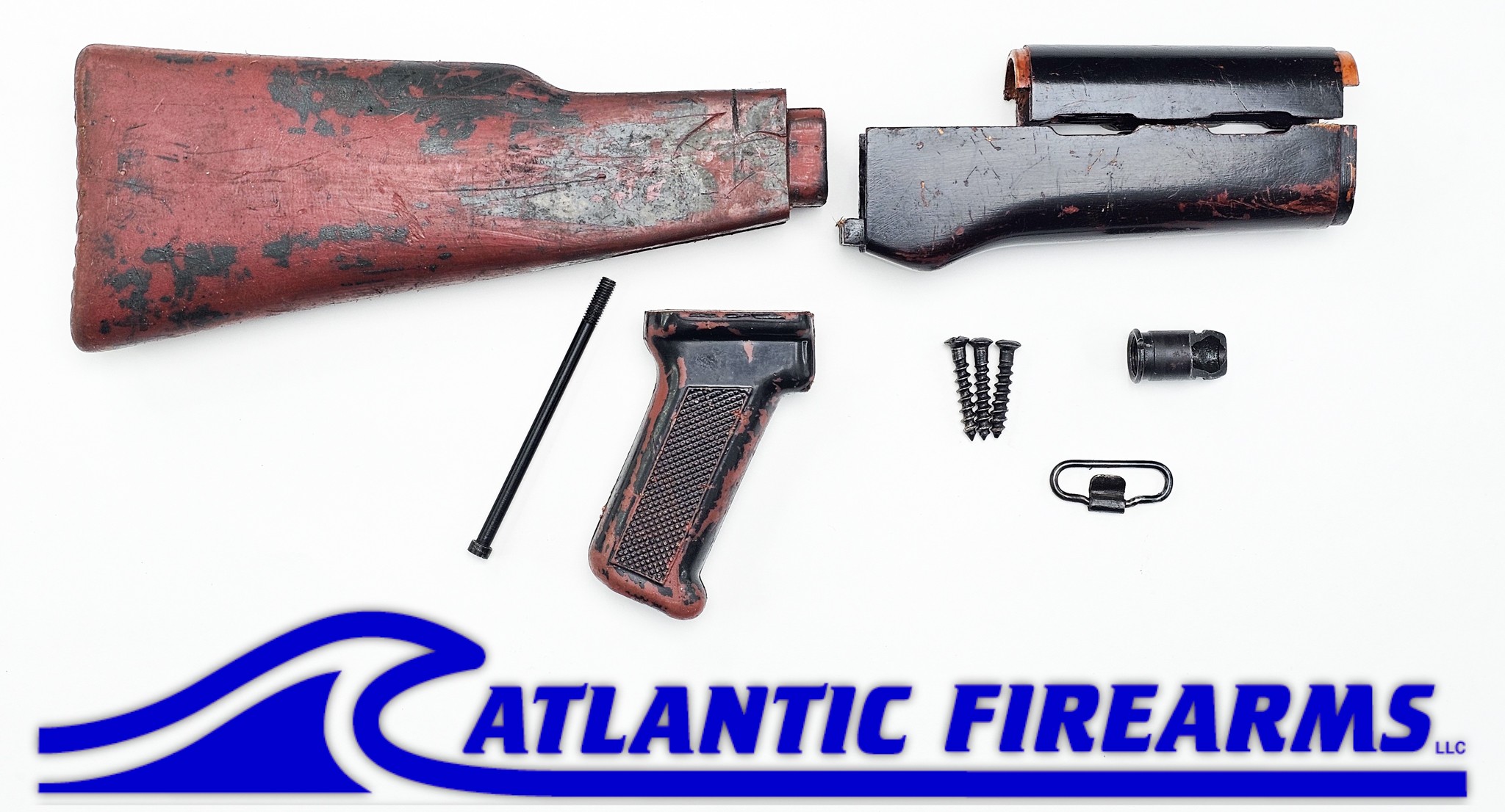 Bulgarian AK-47 Milled Trench Art Stock Set Painted - Auction