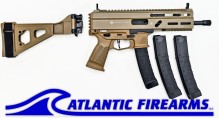 Grand Power Stribog SP9A3 9MM Pistol W/ Brace- FDE